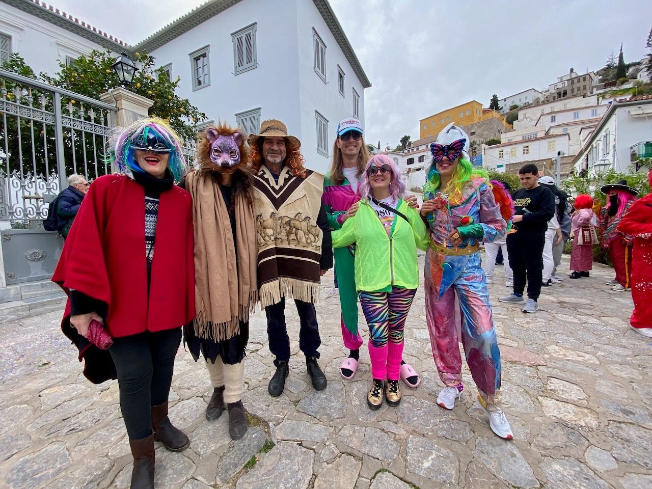 Gathering for Carnival on Hydra Island Greece for Carnival 2025