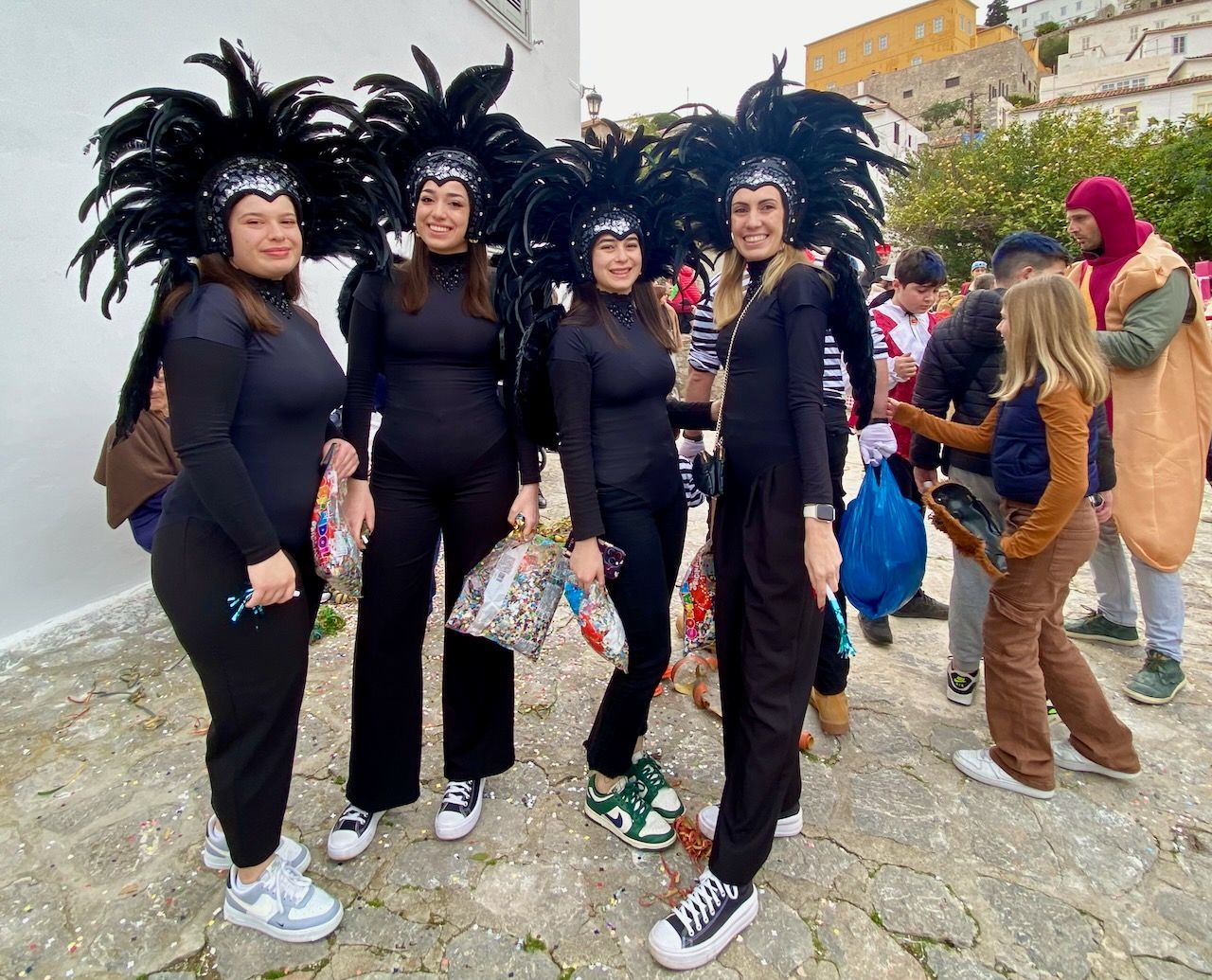 Gathering for Carnival on Hydra Island Greece for Carnival 2025