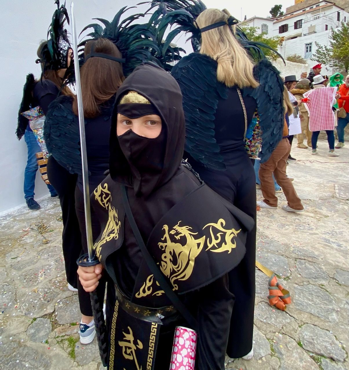 Gathering for Carnival on Hydra Island Greece for Carnival 2025