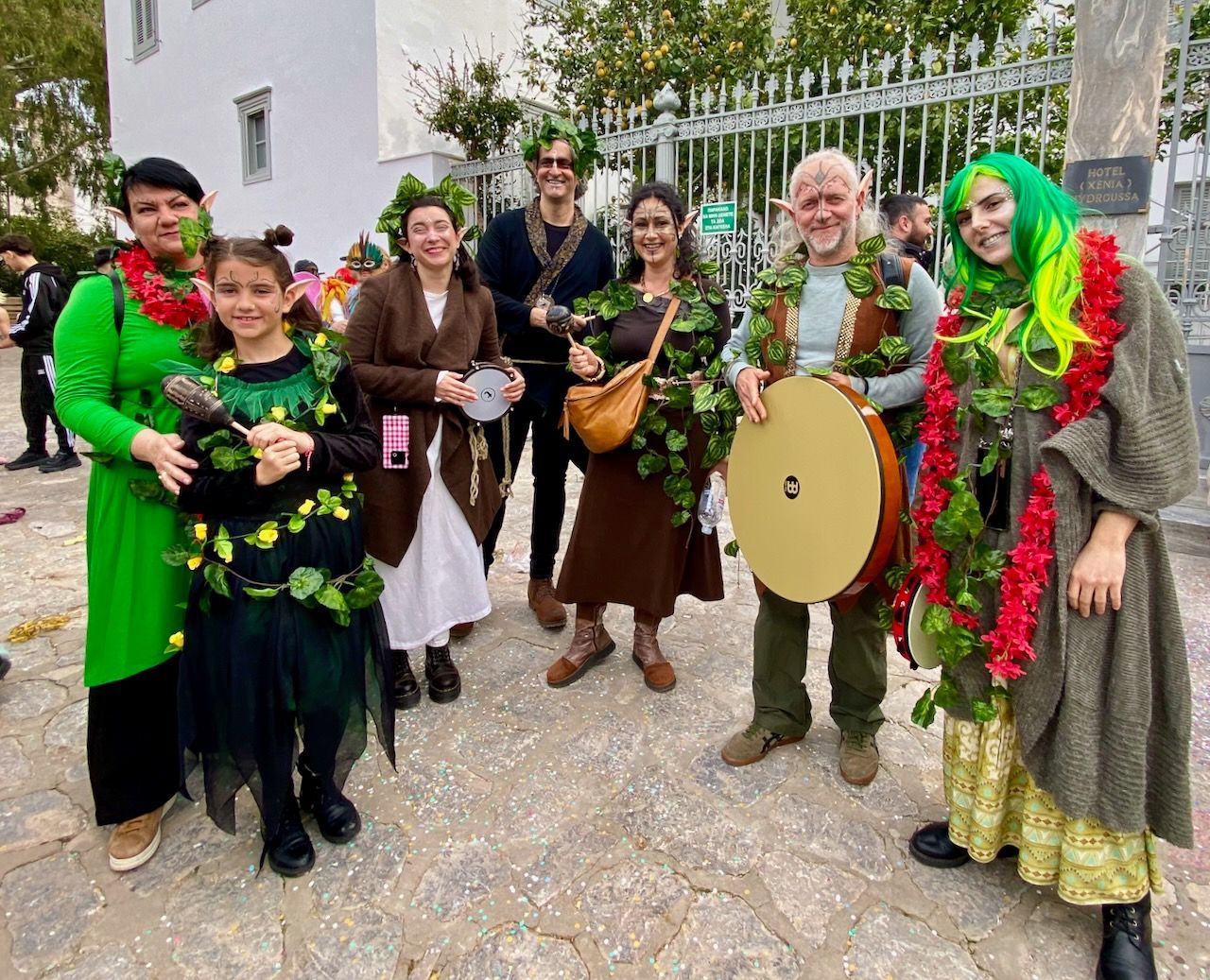 Gathering for Carnival on Hydra Island Greece for Carnival 2025