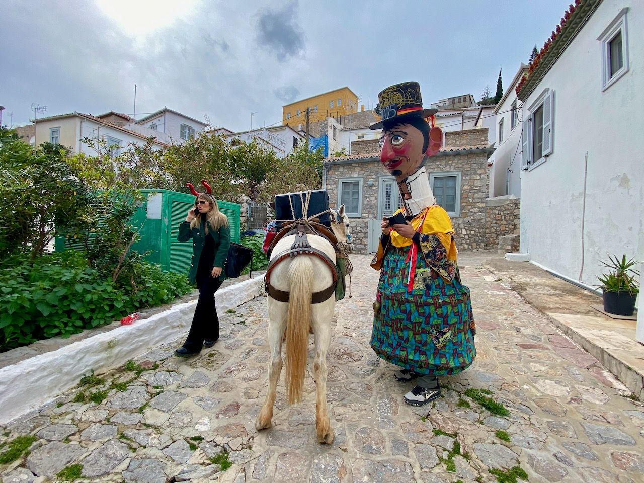 Gathering for Carnival on Hydra Island Greece for Carnival 2025