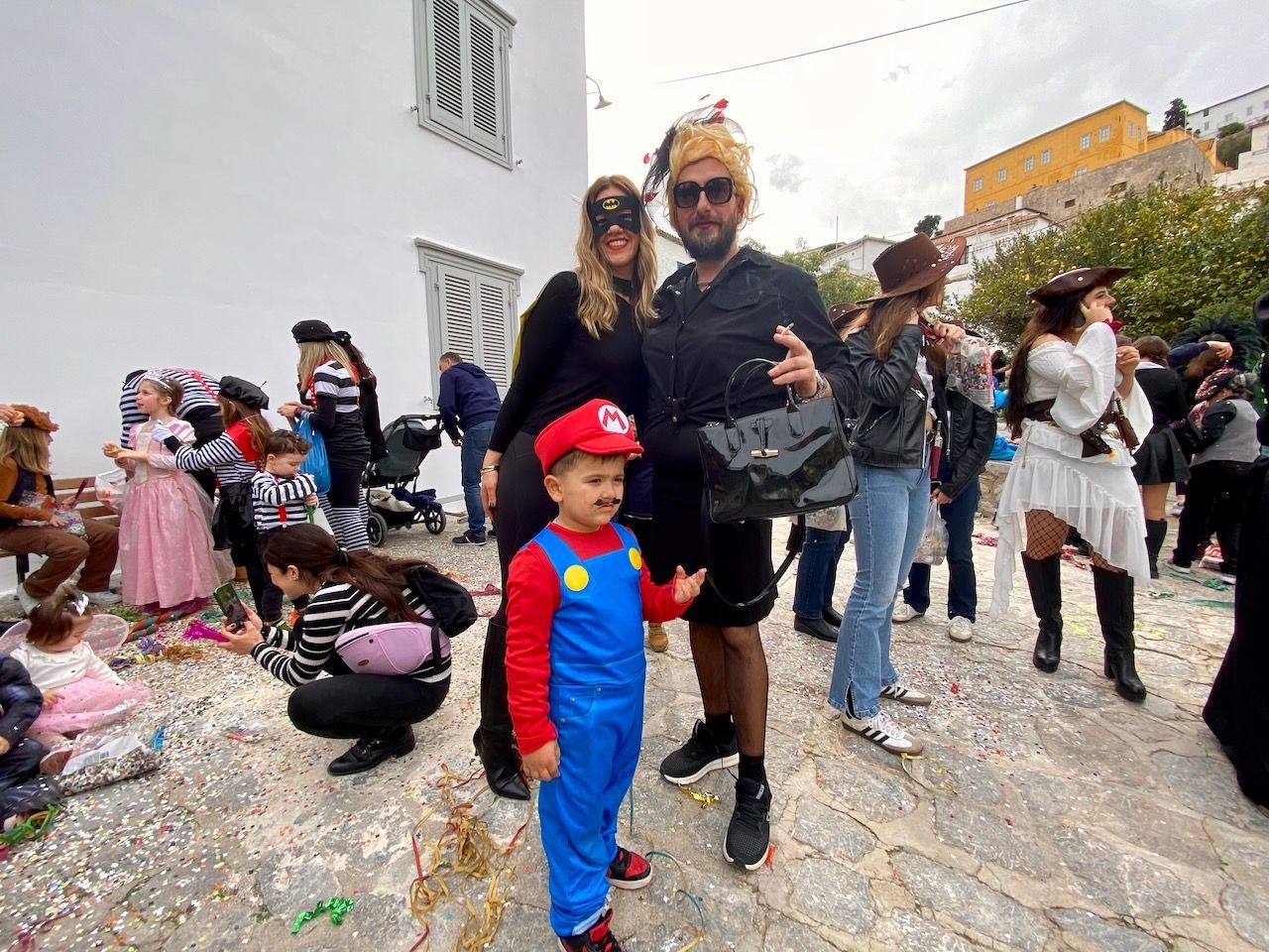 Gathering for Carnival on Hydra Island Greece for Carnival 2025