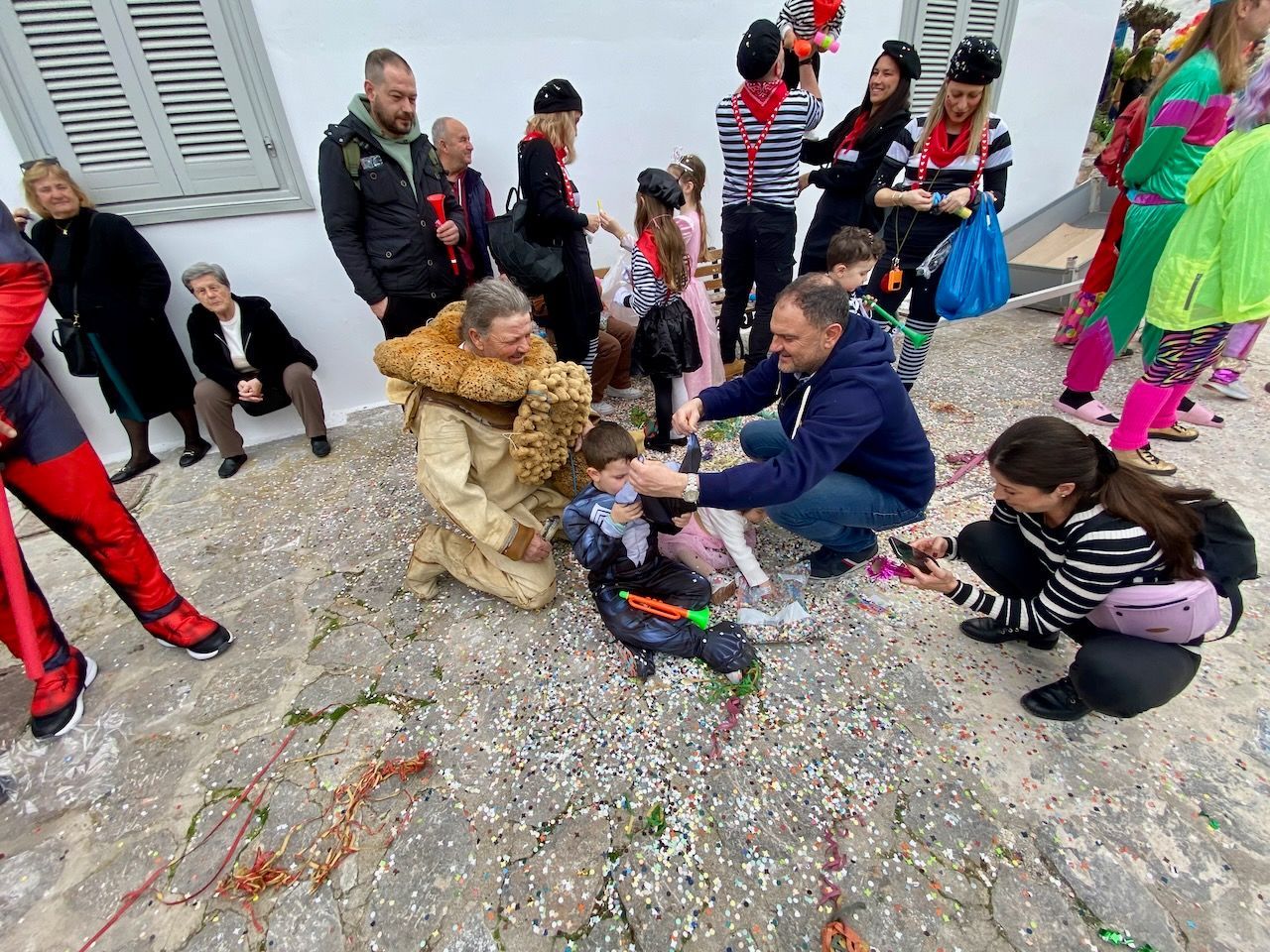 Gathering for Carnival on Hydra Island Greece for Carnival 2025
