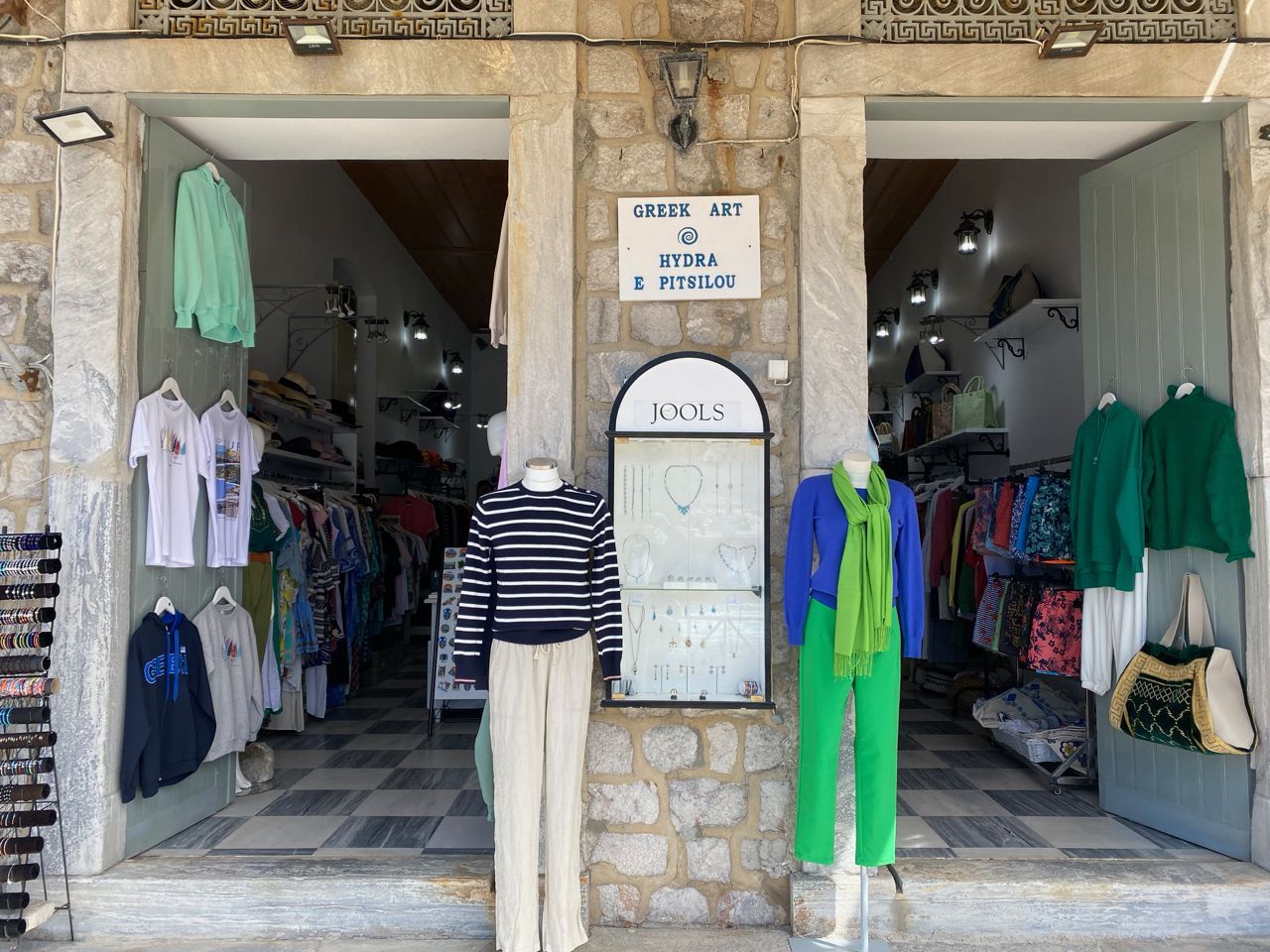 contact details for greek art shop on hydra island greece listed on the hydradirect.com website