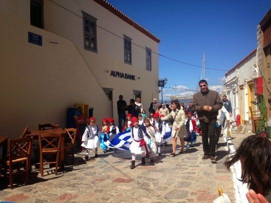 Greek Independence Day on Hydra Island Greece