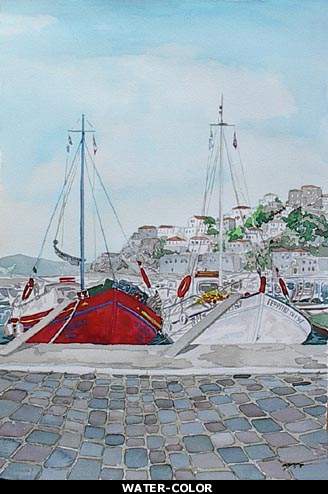 Δημήτρης Αλεξάνδρου Φατούρου, Dimitris Alexandros Fatouros, Artists on Hydra Island Greece.