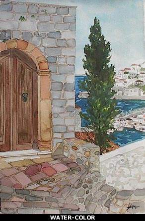 Δημήτρης Αλεξάνδρου Φατούρου, Dimitris Alexandros Fatouros, Artists on Hydra Island Greece.