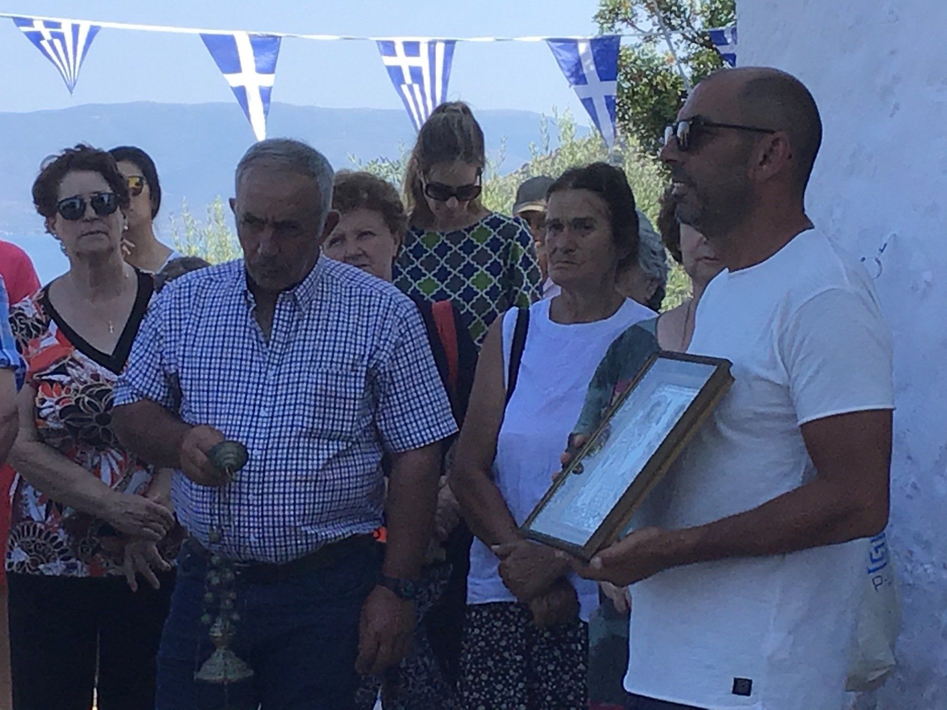 Ag Anargyros name day service and open house at Episkopi as guest of Sotirios Iliadis, July 4th 2020 on Hydra Island Greece.