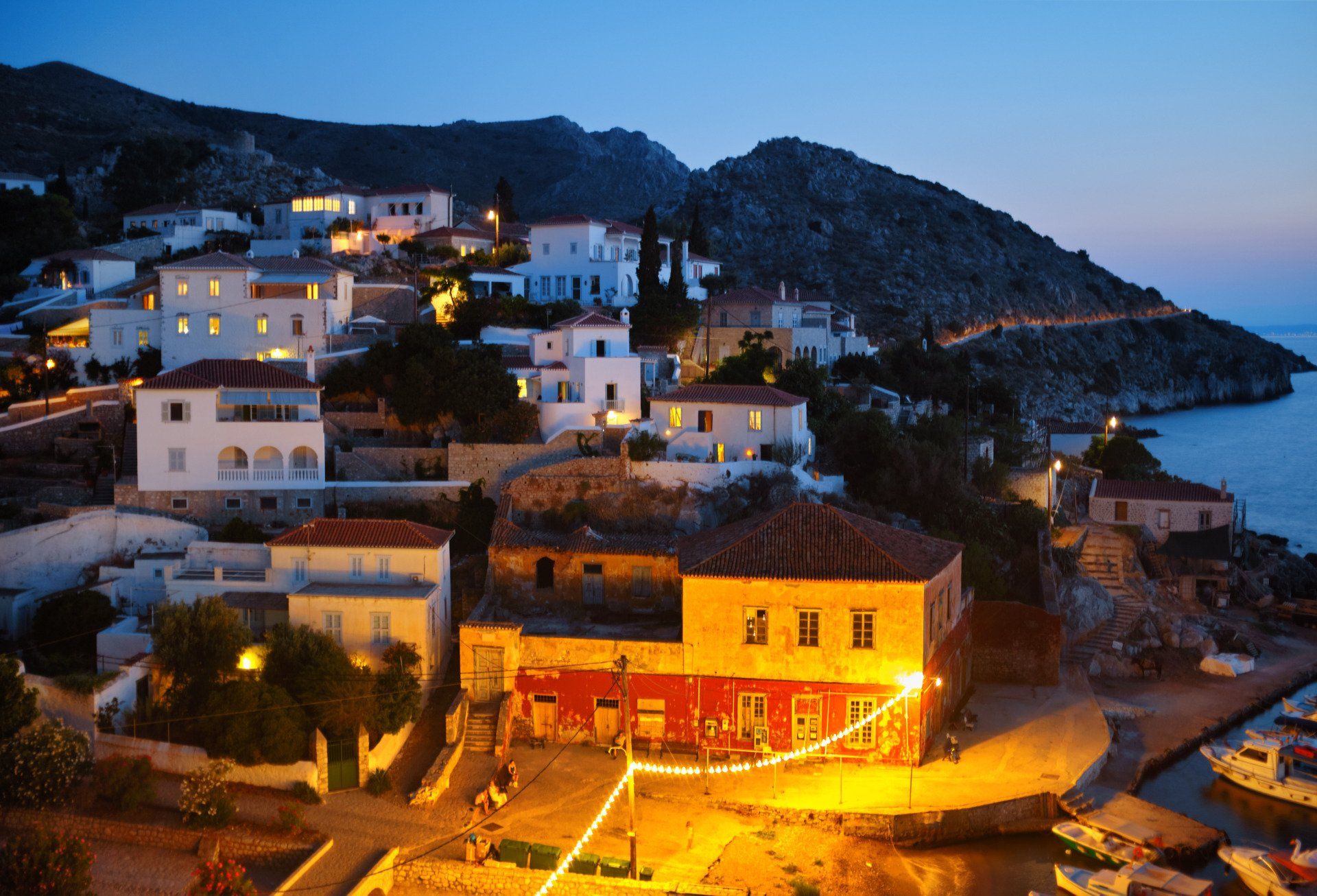 Kamini Harbour, Hydra Island Greece, ©2020 Kleopatra Haritou