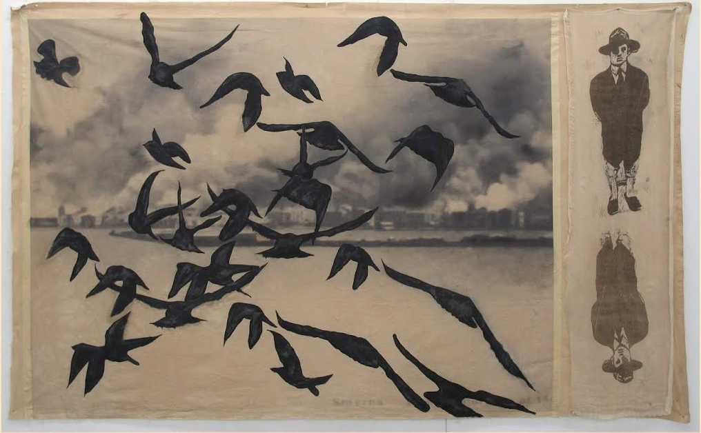 In Memory ... For Narration, 160cm x 110cm, Oil On Canvas Artist Kristi Grigoriou - Artists on Hydra Island Greece