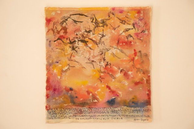 Kristi Grigoriou artist on Hydra Island Greece