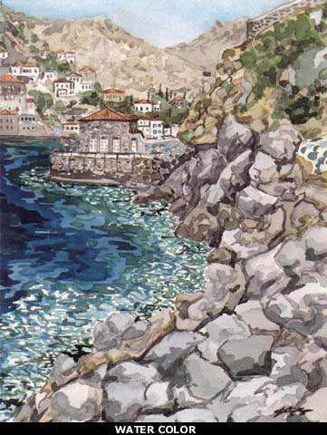 Dimitris Alexandros Fatouros - artist living and working on Hydra Island Greece.