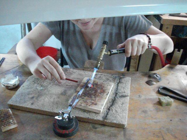 Marialena's workshop Marialena Maramenou Jewellery on Hydra Island Greece, on the HYDRADIRECT Shops & Services pages