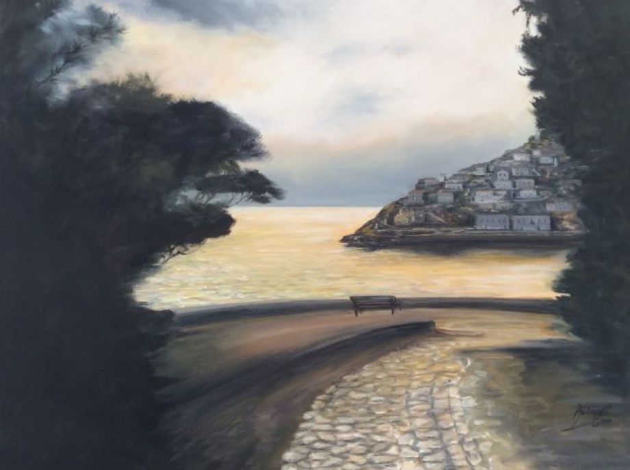 Nellie Laskari artists on Hydra Island Greece.
