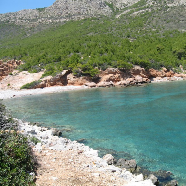 Nisiza Beach on Hydra Island Greece
