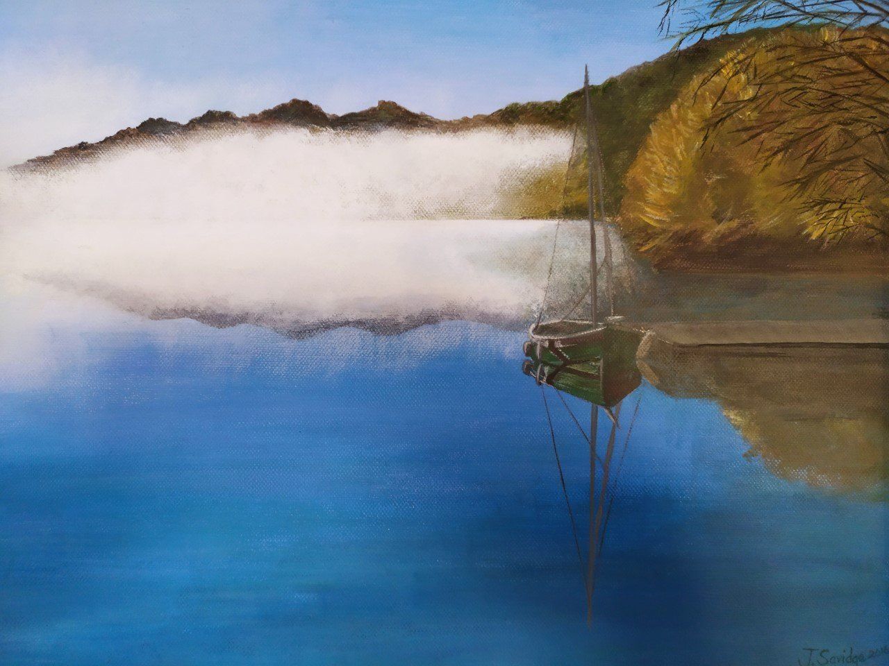 First Light by artist Jacqui Savidge, Hydra artists.