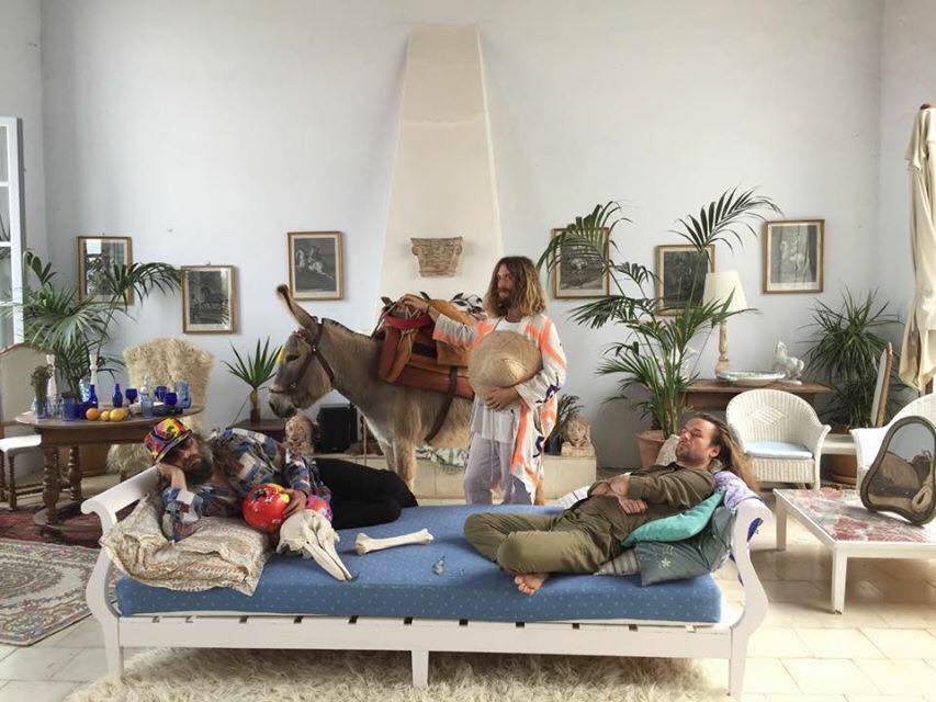 Sebastien Tellier at the recording studio residence The Old Carpet Factory Studio on Hydra Island Greece