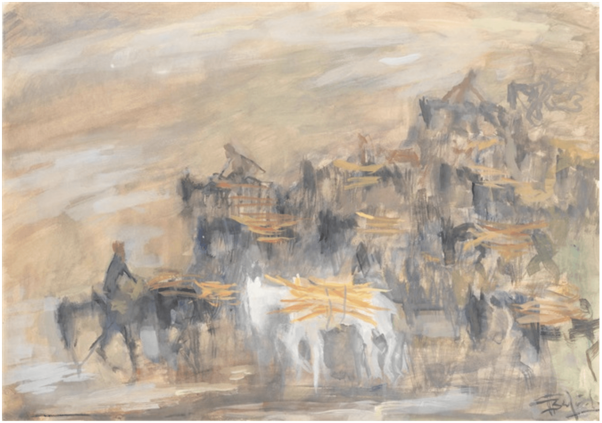 Pericles Byzantios, Mules in Metsovo, Artists on Hydra Island Greece