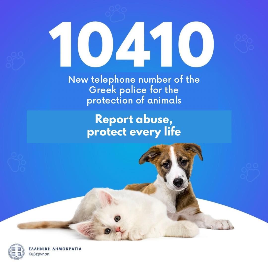Ring the new Greek Number 10410 to report animal abuse