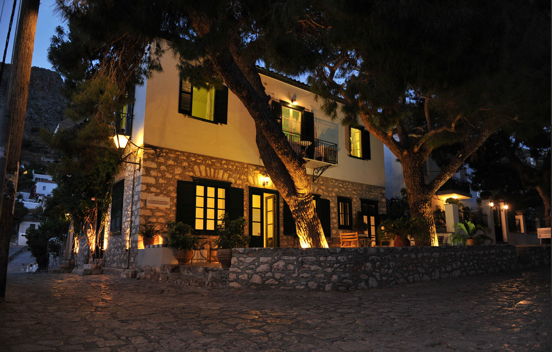 direct contact details so you can book direct to avoid agent commission or fees at the alexandra guesthouse in hydra town on hydra island greece.