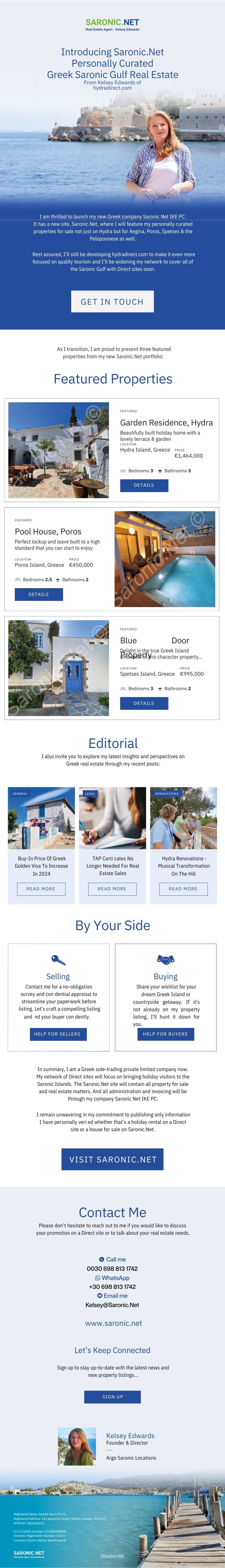 Click to Visit All property for sale previously listed on Hydradirect.com has been moved to Saronic.Net