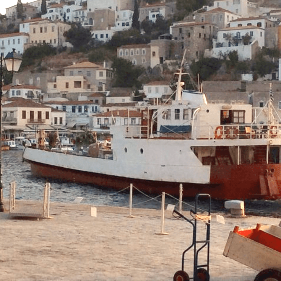 Georgia Supply Boat on Hydra Island Greece