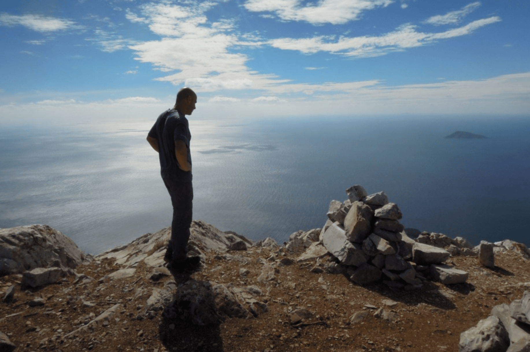 King of the Castle guided hiking with Vassilis on Hydra Island.