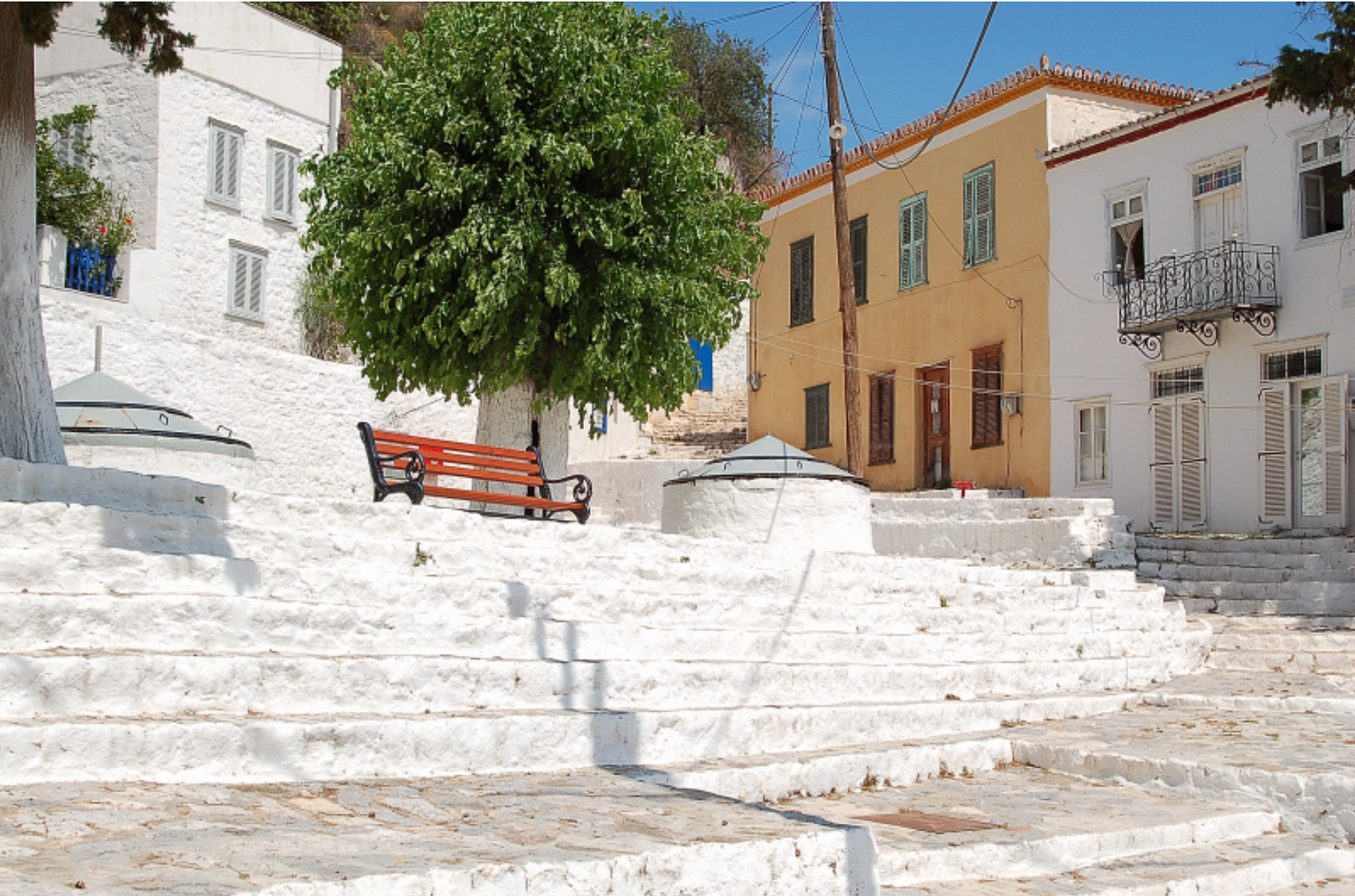 Original wells dug in the 18th Century to supply water to the island of Hydra.
