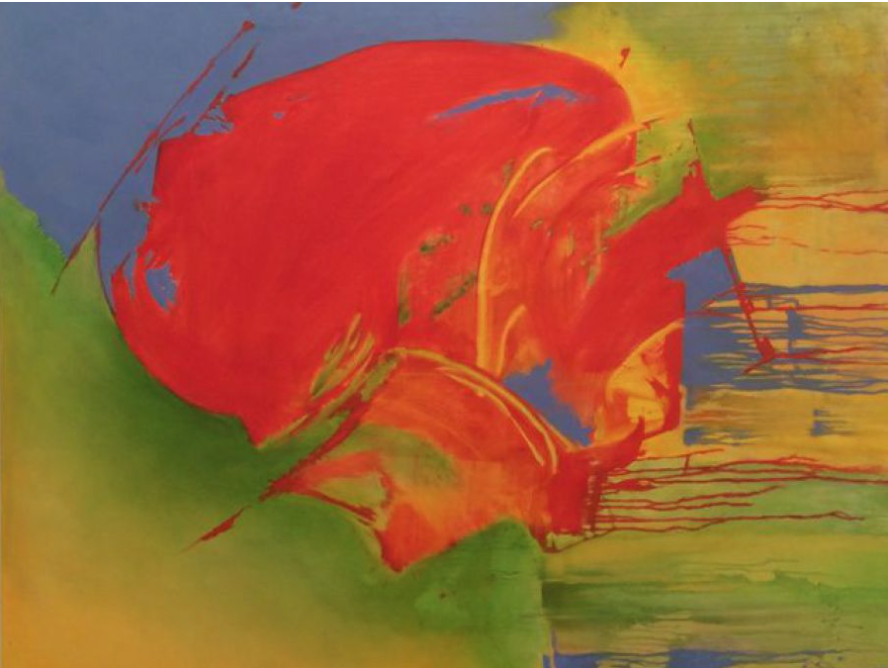 Artist Pauline Keaney exhibiting on Hydra Island Greece.