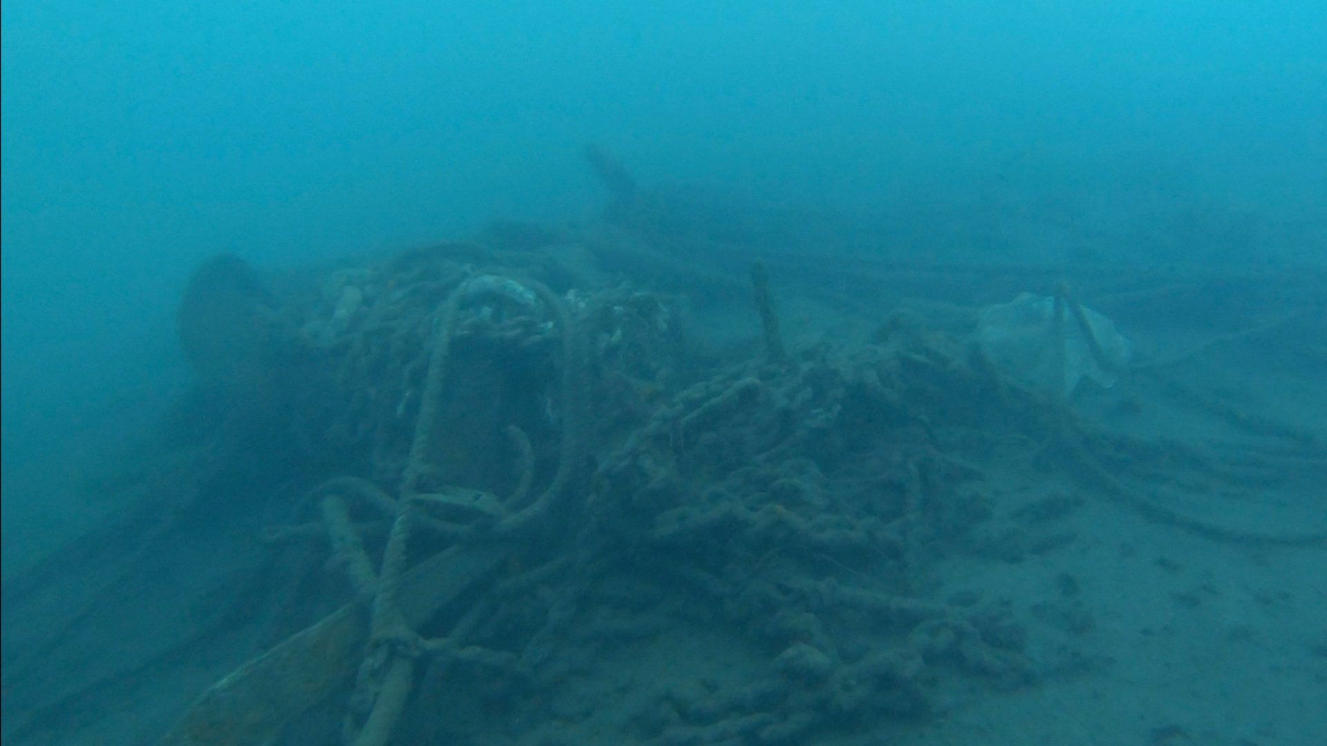 Oct 31 2020 Cleanup operation of seabed rubbish in Hydra Harbour on Hydra Island Greece.