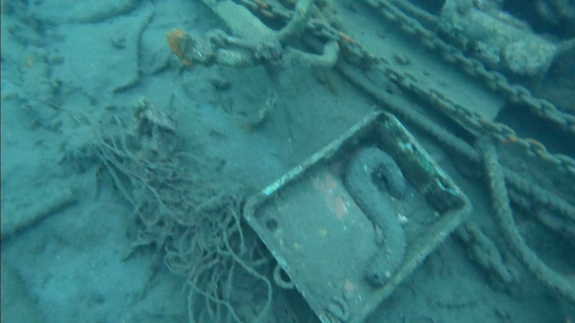 Oct 31 2020 Cleanup operation of seabed rubbish in Hydra Harbour on Hydra Island Greece.