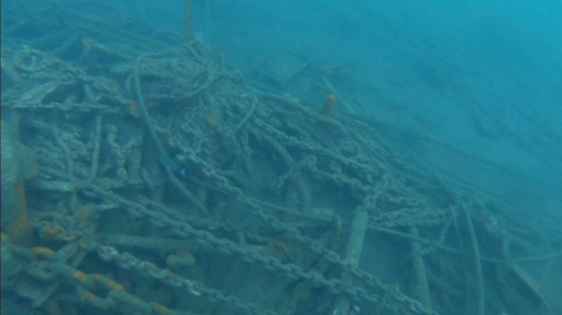 Oct 31 2020 Cleanup operation of seabed rubbish in Hydra Harbour on Hydra Island Greece.