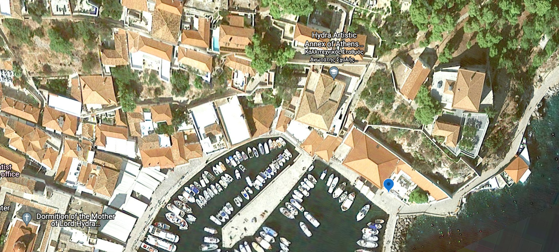 © 2020 HYDRADIRECT Map to find the My Ydra Shop on the Greek Island of Hydra.