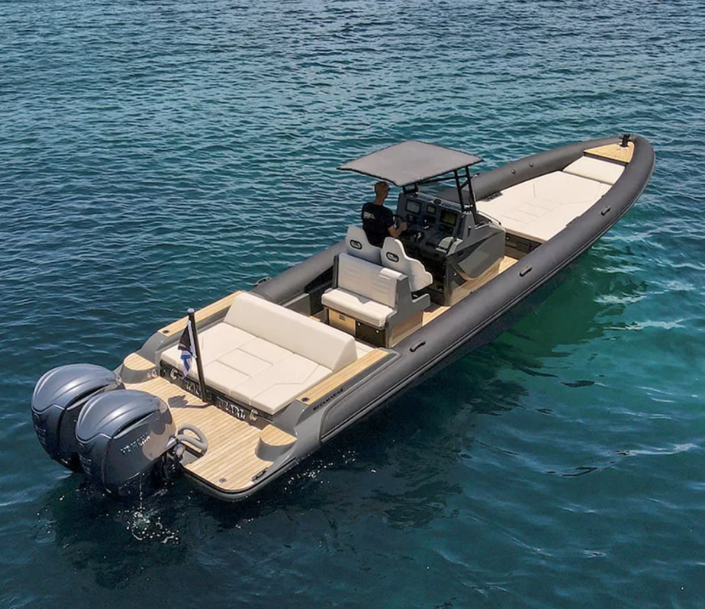 Nakas Luxury Boat Hire & Private Cruises out and about around Hydra Island Greece.