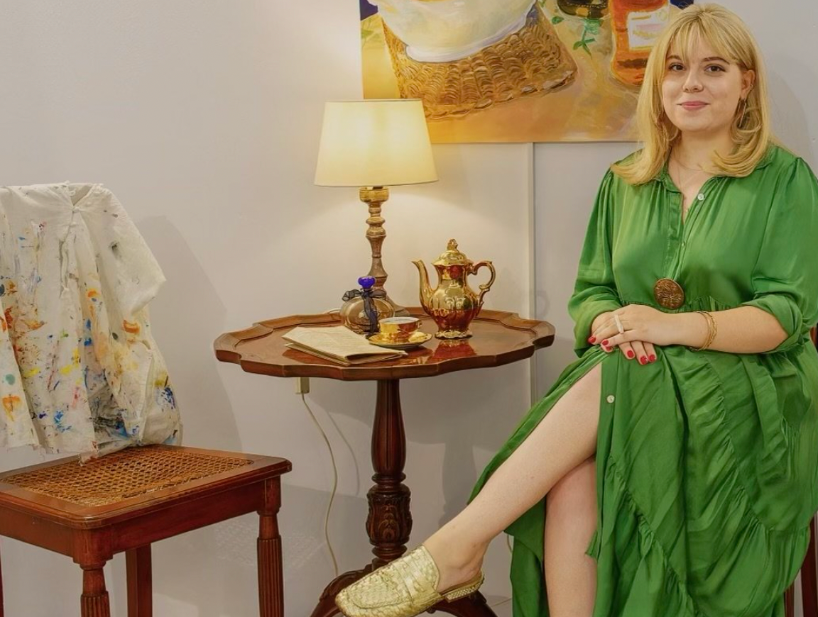 Artist Angela Rappa on Hydra Island Greece