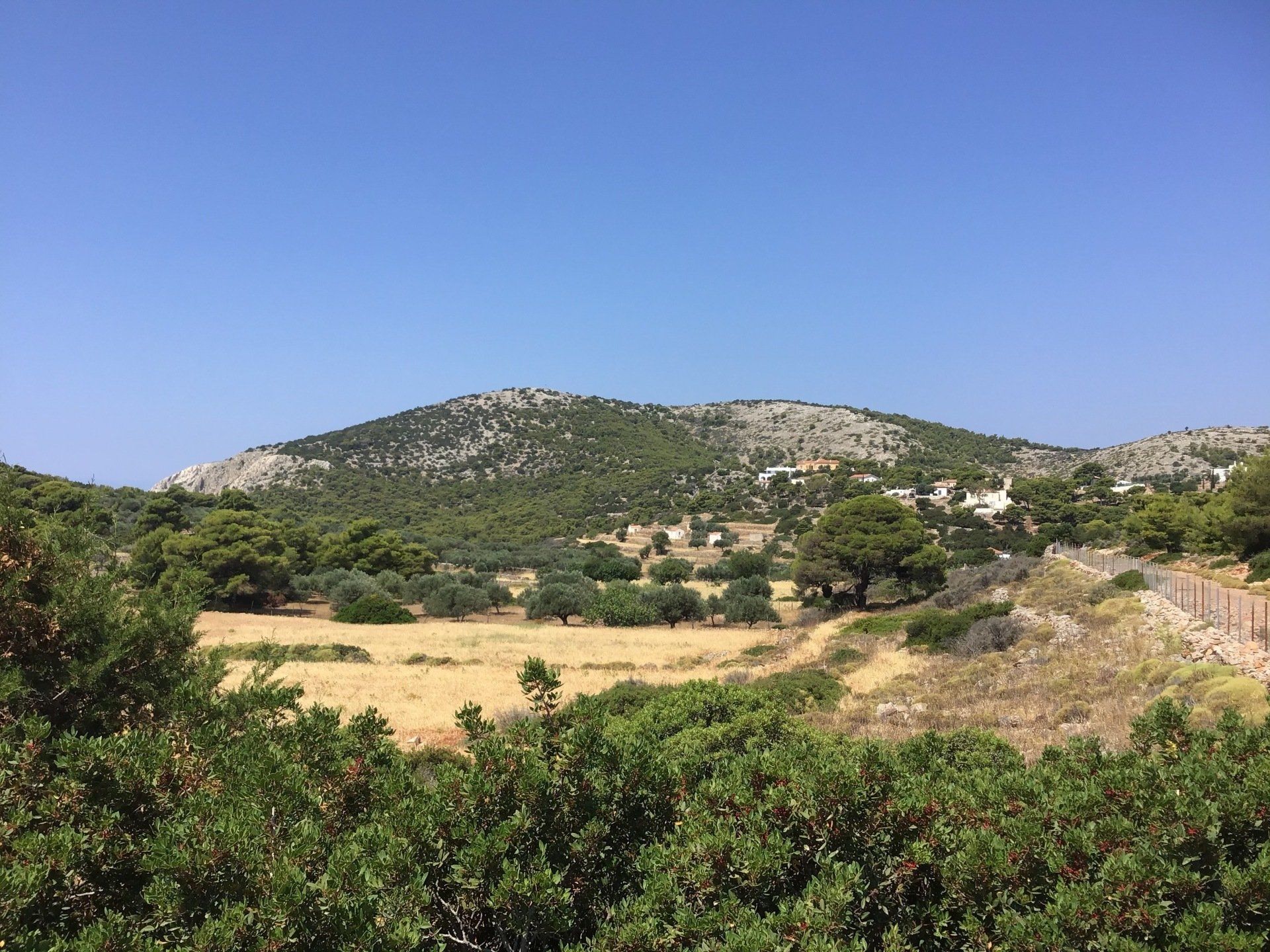 Views of Episkopi in the centre of Hydra Island Greece. A wonderful long walk on an off-season day with phenomenal views as a reward while you eat your picnic.