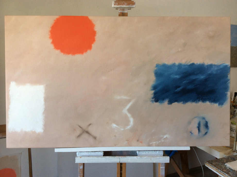 TRIA oil on canvas, 70 x 120 cm 2016 Artist William Pownall - Artists on Hydra Island Greece