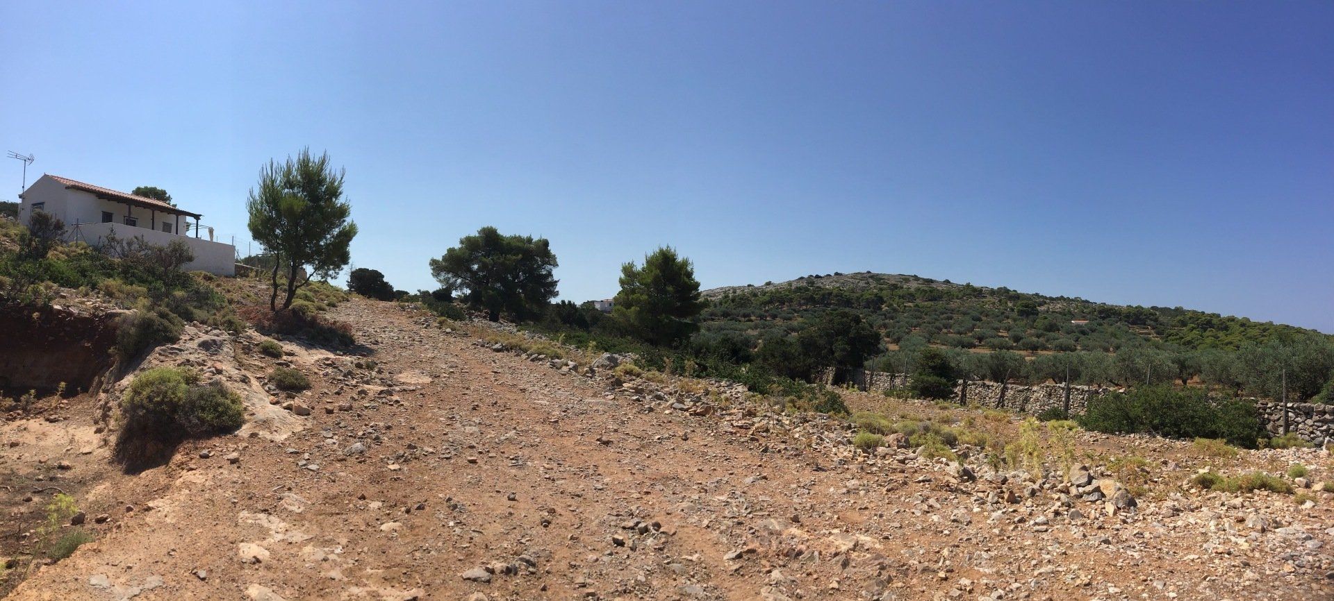Views of Episkopi in the centre of Hydra Island Greece. A wonderful long walk on an off-season day with phenomenal views as a reward while you eat your picnic.