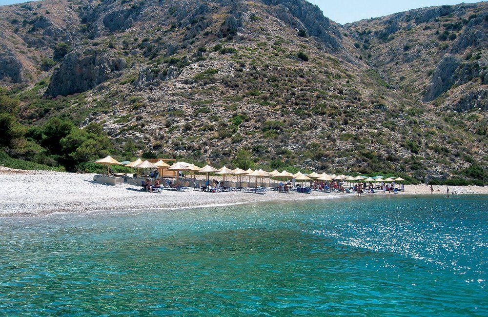 Ag. Nikolaos Beach Ag. Nikolaos Beach - beaches on Hydra Island Greece.