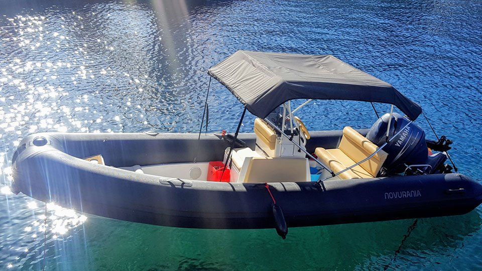 Bellas 1112 boat rental or private daily cruise on Hydra Island Greece from Hydra Rent A Boat.