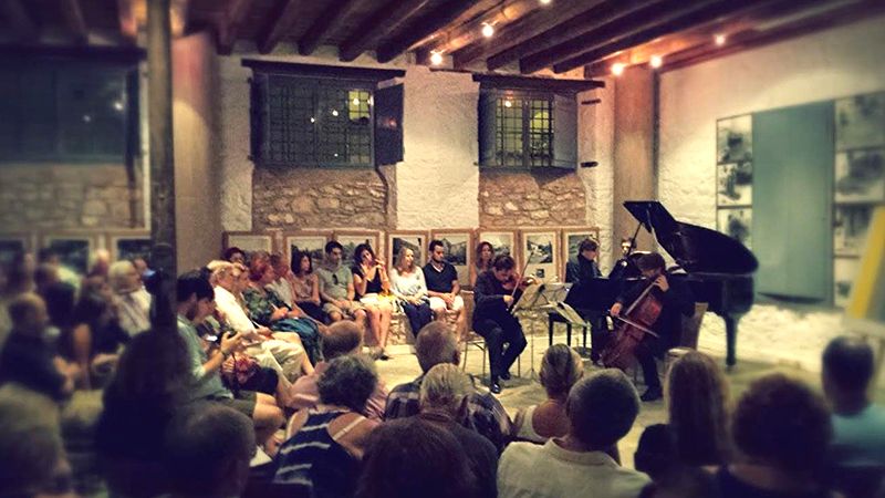 Musical events at Bratsera Hotel - Hydra hotels, accommodation on Hydra Island Greece.
