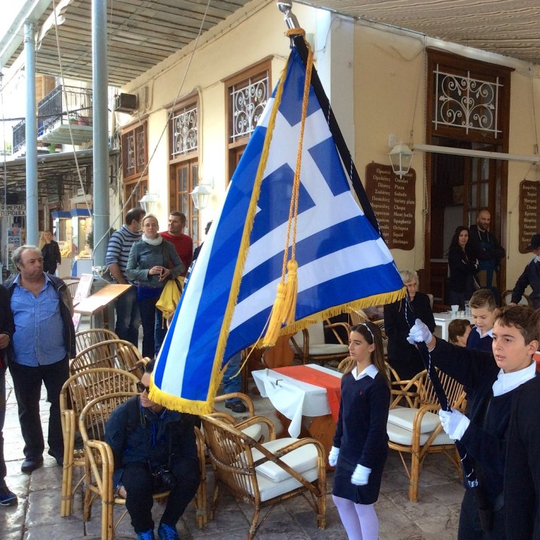 Ochi Day (Oxi) on Hydra Island Greece