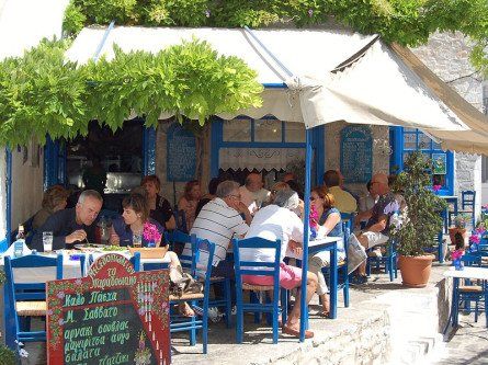 Kai Kremmidi Restaurant on Hydra Island Greece