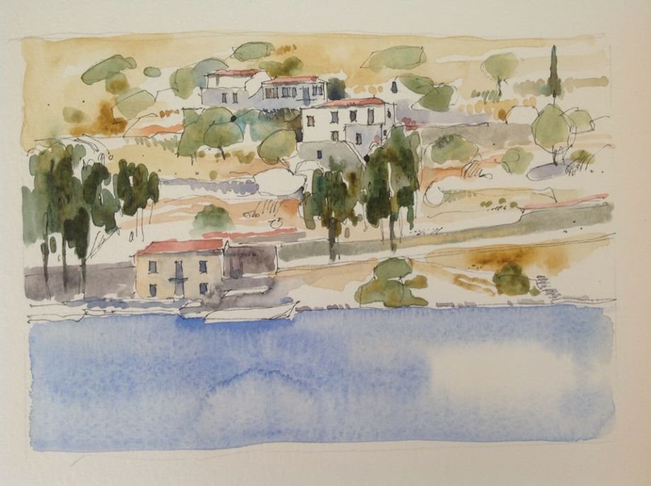 Artist Desiree Opiat-Prinsloo - Artists on Hydra Island Greece.