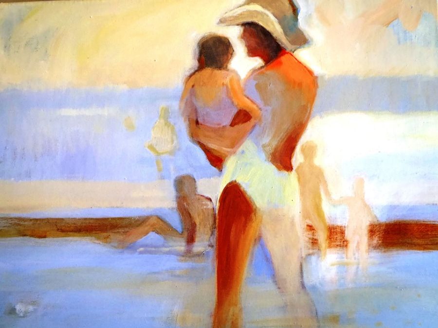 Artist Desiree Opiat-Prinsloo - Artists on Hydra Island Greece.
