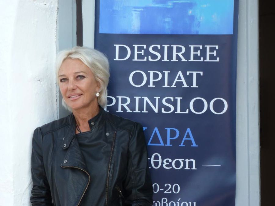 Artist Desiree Opiat-Prinsloo - Artists on Hydra Island Greece.