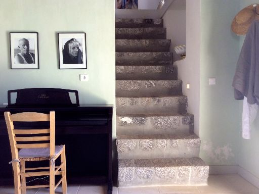 Main building at Arineso Family Villa, holiday house to rent in Kamini on Hydra Island Greece.