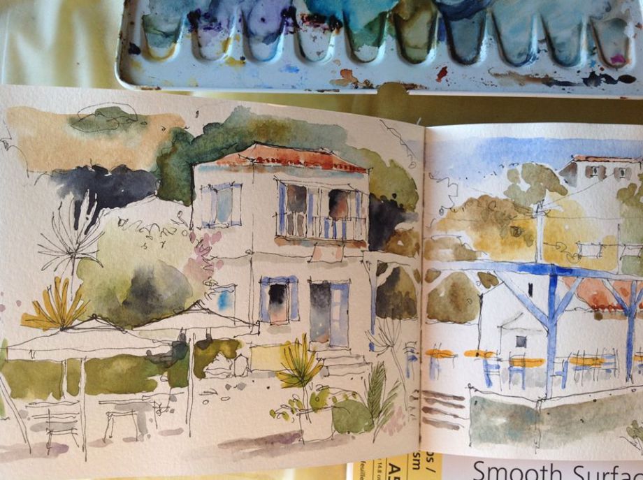 Artist Desiree Opiat-Prinsloo - Artists on Hydra Island Greece.