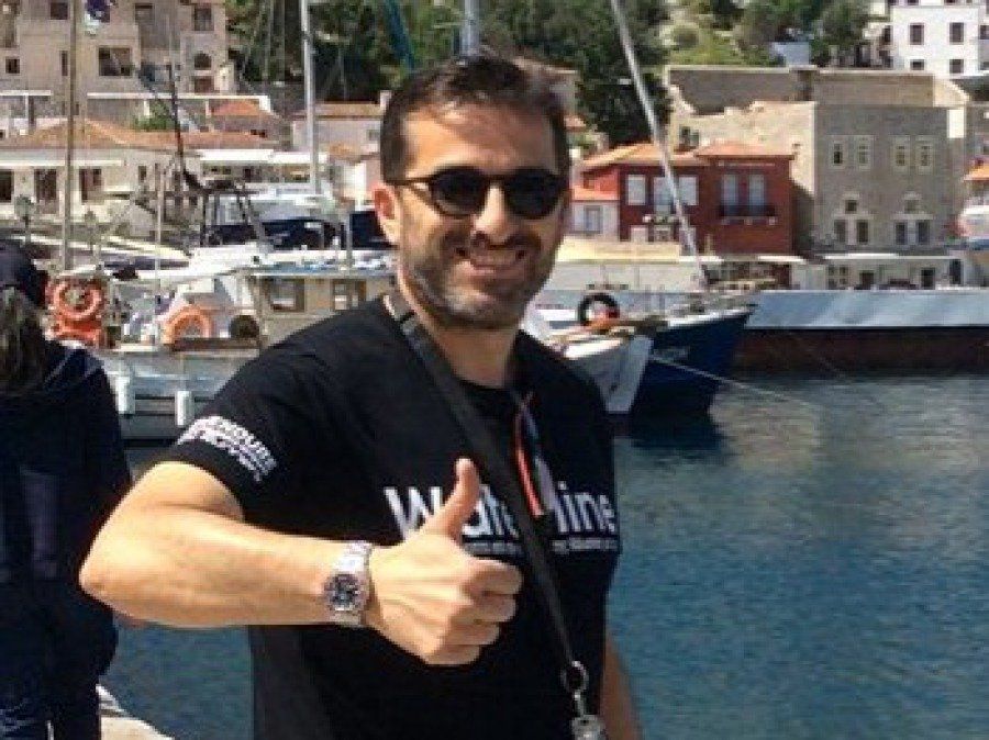 Ioannis Rappas of Isalos Cafe & Bar on Hydra Island Greece