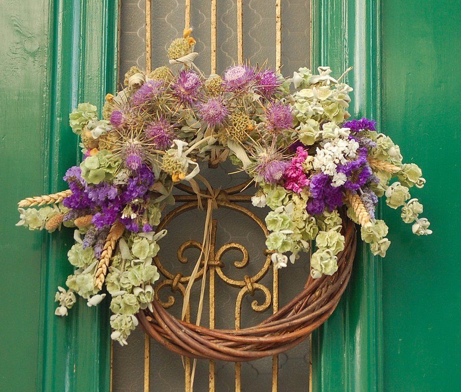 May day flowers on Hydra Island Greece.